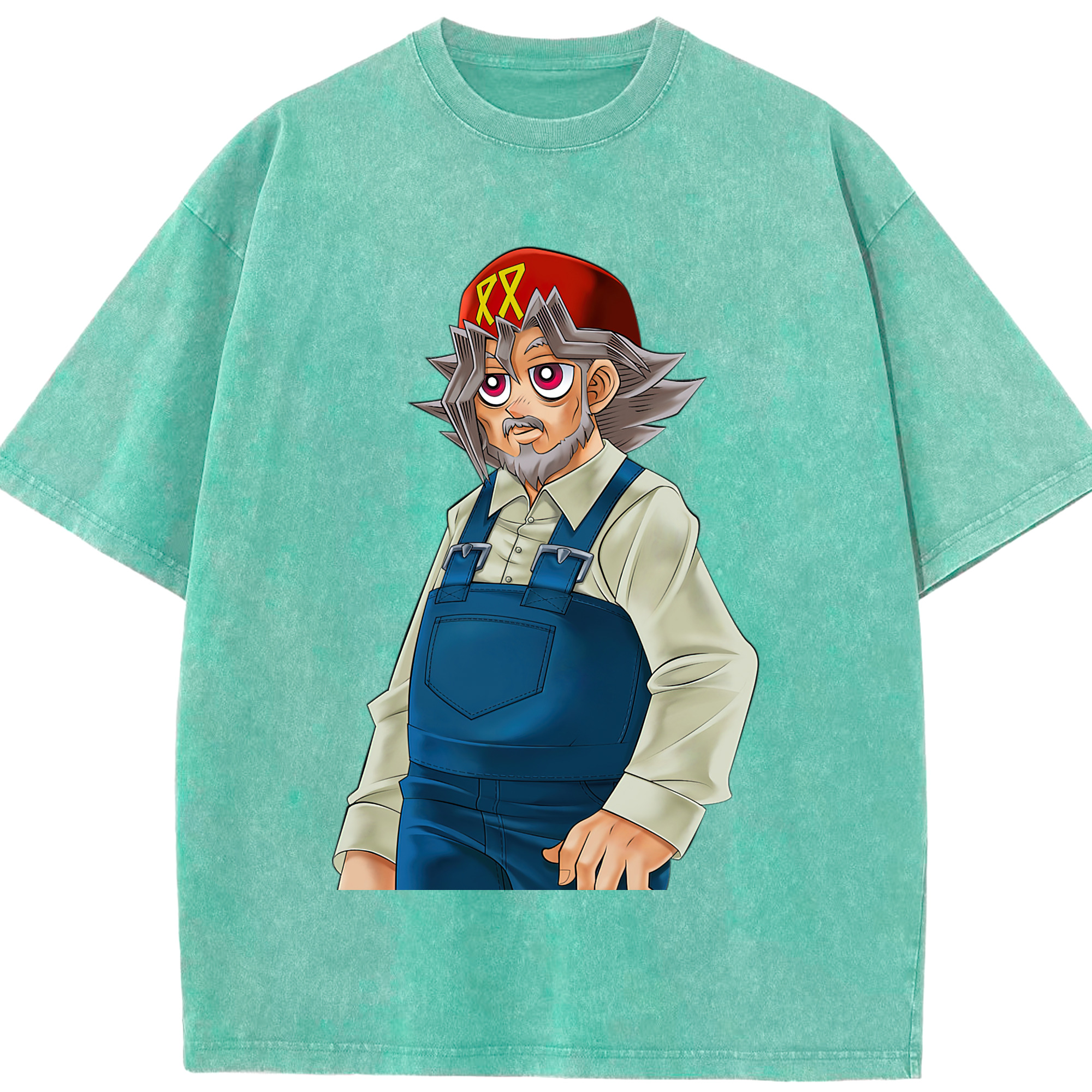（画像用） 遊☆戯☆王 Yu-Gi-Oh! 綿100% ヴィンテージ風 半袖Tシャツ（フロントプリント）
